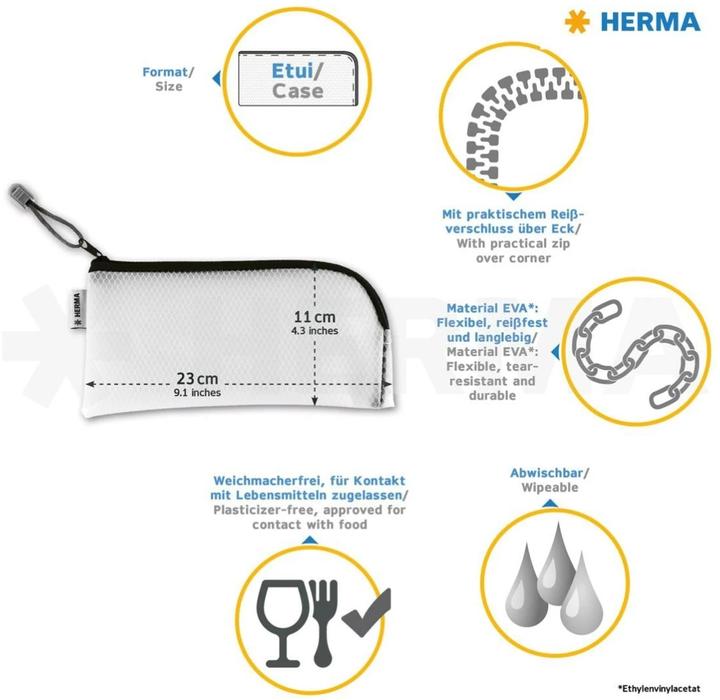 Produktbild HERMA Reissverschluss-Tasche Etui