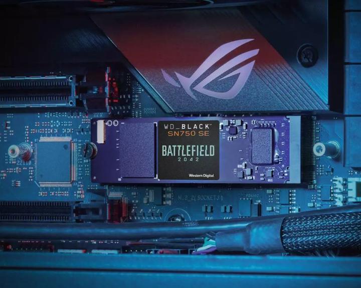 Actual product image WD Black SN750 SE Battlefield 2042 PC Game Code Bundle (1000 GB, M.2 2280)
