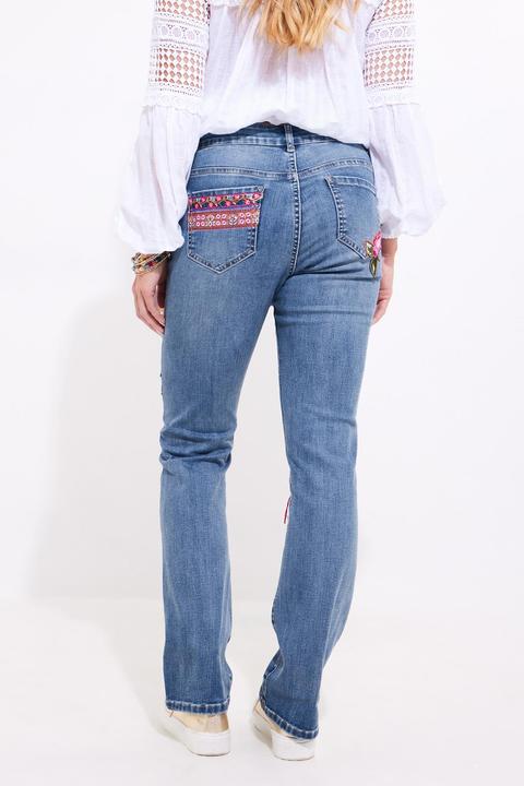 Actual product image Joe Browns LIMITED EDITION Patchwork Straight Leg Jeans (44)
