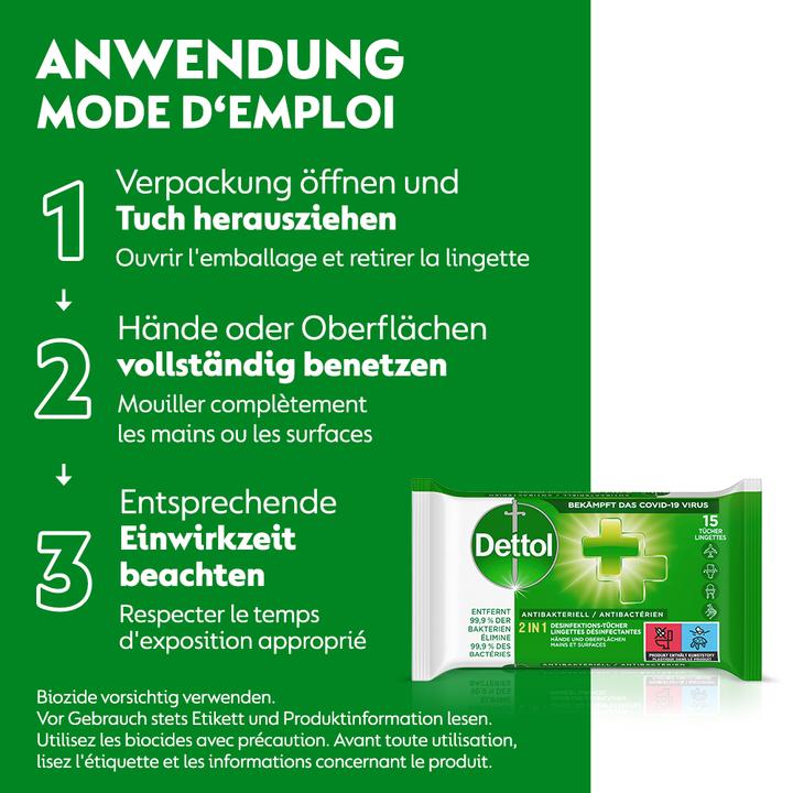 Immagine prodotto Dettol 2in1 Salviette disinfettanti