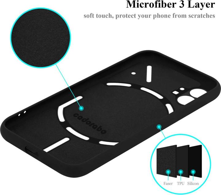Actual product image Cadorabo Bumper TPU Liquid Silicone Case (Nothing Phone (1))