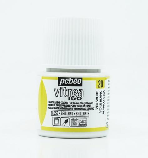 Image du produit Pebeo Vitrea 160 Brillant Voile Blanc (Voile blanc, 45 ml)