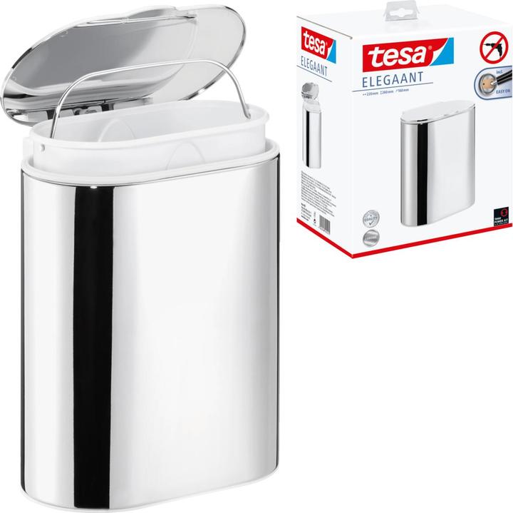 Actual product image tesa ELEGAANT Kosmetikabfalleimer inkl. Klebelösung ohne Bohren (10 l)