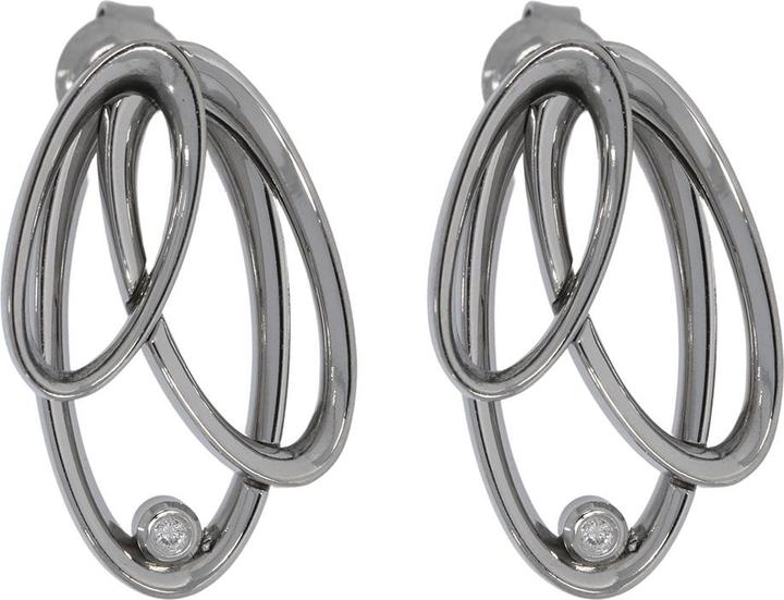 Xen Ohrstecker Designelement mit Brillant 0,02 ct. TW/SI (Edelstahl)