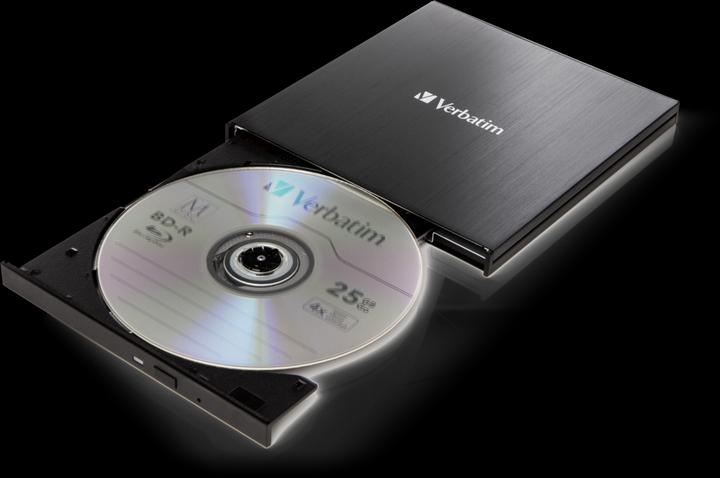 Image du produit Verbatim Slimline (Graveur Blu-ray, Lecteur Blu-ray, Graveur de CD, Lecteur de CD, Graveur de DVD, Lecteur DVD)