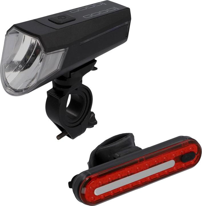 Produktbild Fischer LED-Akku Bel.-Set Bremsbel. 80 Lux (80 lm, 20 lm)