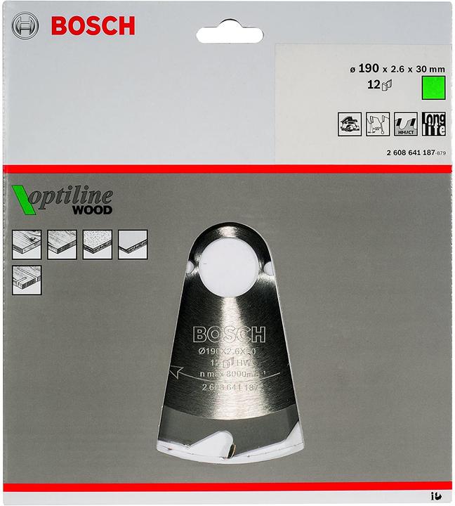 Image du produit Bosch Professional Zubehör Lame de scie circulaire PRO Wood, 190 x 2.6 x 30 mm
