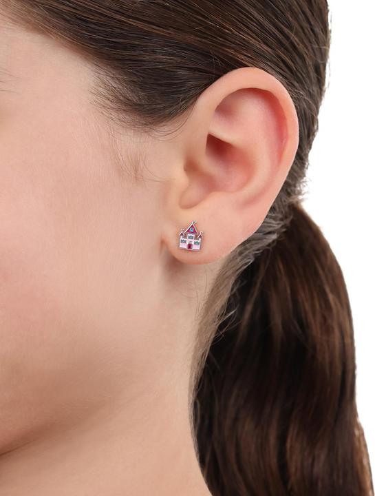 Produktbild Prinzessin Lillifee Ohrschmuck für Mädchen, 925 Sterling Silber, Zirkonia synth. | Schloss (Silber 925)