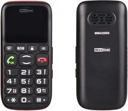 Produktbild Maxcom MM428 2G (0.03 GB, Schwarz, Rot, 1.80", Dual SIM, 2G)
