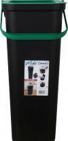 Image du produit Tontarelli poubelle avec anse moda 38l vert/noir (38 l)