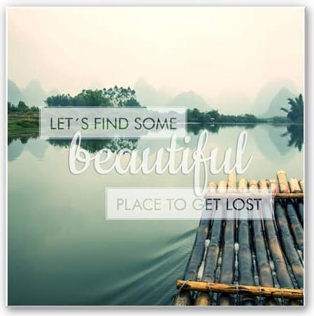 Produktbild Trenddeko Let's find some beautiful Place - quadratisch (70 x 70 cm)