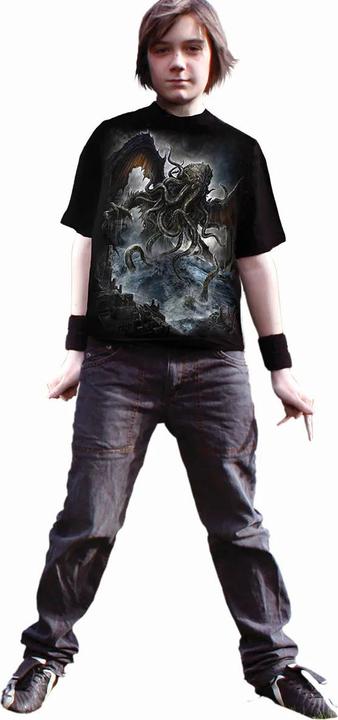 Actual product image Spiral Childrens/Kids Cthulhu Short-Sleeved T-Shirt (146, 152)