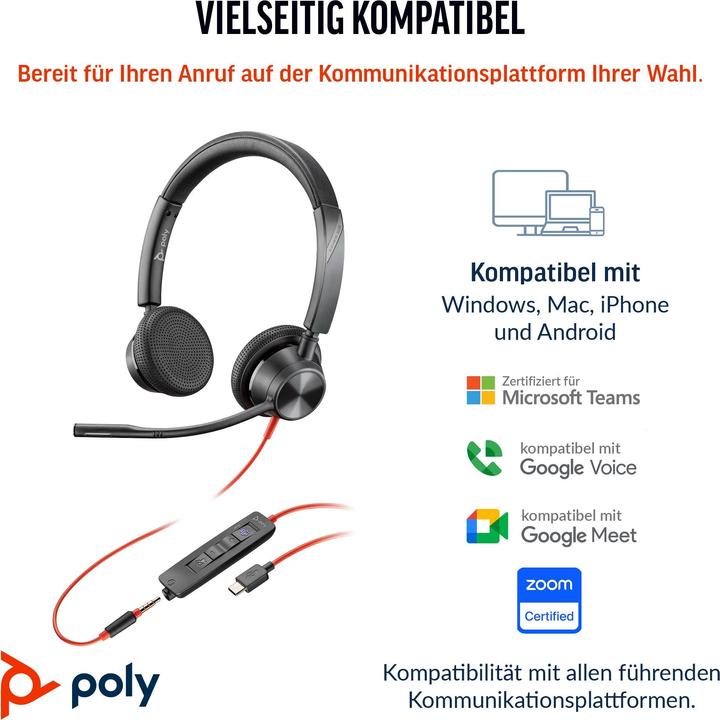 Immagine prodotto Poly BW 3325 USB-C HS +3,5MMP (Cablato, USB-C)