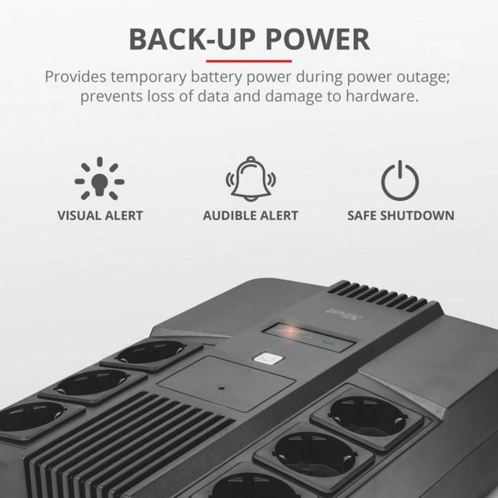 Image du produit Trust Usv Maxxon Powerip Ups 800va (800 VA, 800 W)