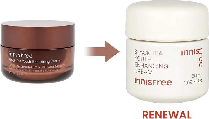 Immagine prodotto Innisfree Crema al tè nero per migliorare la giovinezza 45ml (45 ml, Crema 24h)