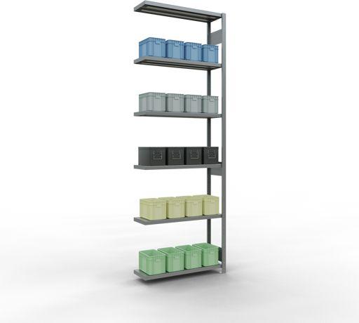 Stecksystem Anbauregal MULTIplus250 mit Längenriegel