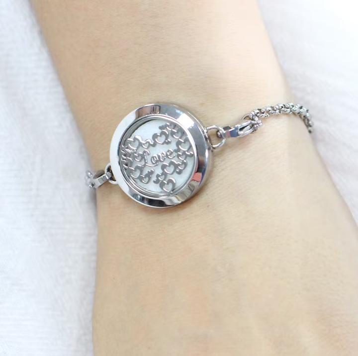 Immagine prodotto Zen Arôme Bracciale per gioielli profumati No.1 diffusore per olio essenziale, profumo - acciaio inossidabile (Metallo, Acciaio inossidabile)