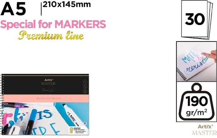 Actual product image Artix A5/30K-Skizzenbuch für Marker (A5)