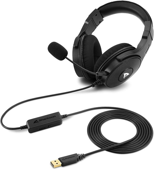 Produktbild Sharkoon Rush ER40 Kopfhörer Verkabelt Kopfband Gaming Schwarz (Kabelgebunden)