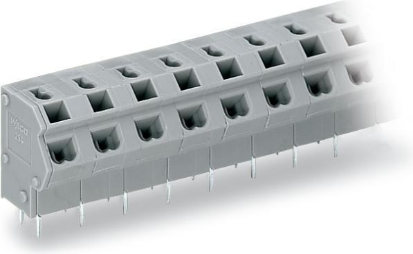 Produktbild Wago 254-274 2-Leiter-Klemmenleiste 24pol. grau 2x0,25-0,75qmm RM7,5/7,62mm