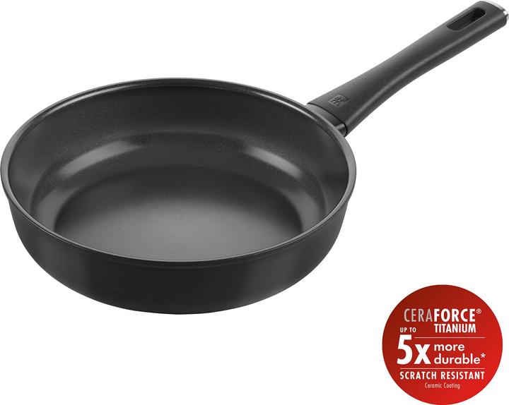 Actual product image Zwilling - Madura Plus Ceramic Saute Pan - Sort - 24 cm (24 cm, Frying pan, Aluminium)
