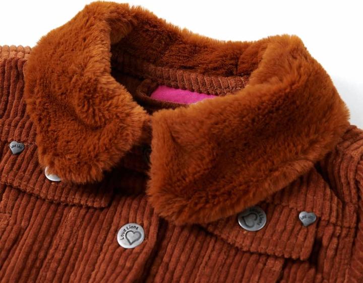 Immagine prodotto VidaXL Giacca da bambino in velluto a coste cognac 116,Materiale esterno: velluto a coste (100 (116)