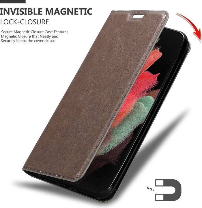 Actual product image Cadorabo Book Invisible Magnet Cover (Samsung Galaxy S21 Ultra)