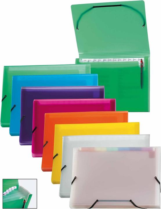 Produktbild Kolma Fächermappe Easy A4 medium 12 Tabs farblos (A4, 1 x)