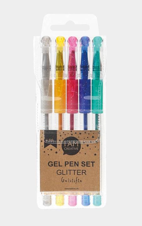 Immagine prodotto I Am Creative Set penne gel glitter, 5 pz. (Pink, Giallo, Blu, Verde, Grigio, 5 x)