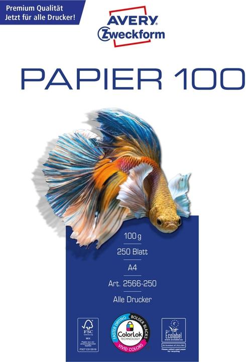 Productafbeelding Avery Printer- en kopieerpapier (100 g/m², 250 x, A4)