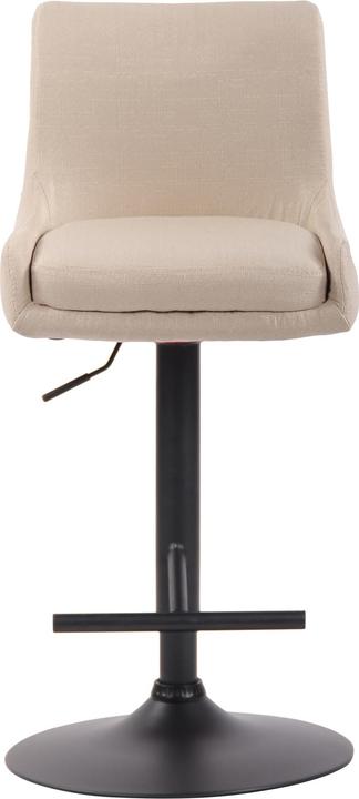 Image du produit Swisshandel24 Tabouret de bar Club tissu noir crème