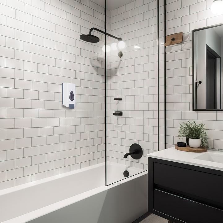 Actual product image Relaxdays Wall-mounted soap dispenser