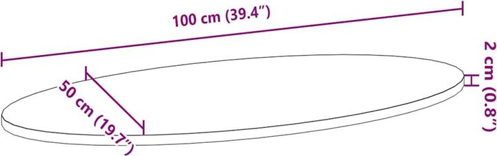 Actual product image VidaXL Lyndsie (100 x 50 x 2 cm)