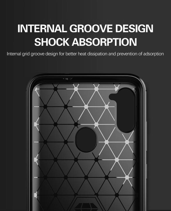 Immagine prodotto Cadorabo TPU Ultra sottile in acciaio inossidabile al carbonio Combi Cover (Samsung Galaxy A11, Samsung Galaxy M11)
