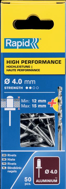 Rapid Universal blind rivet Ø 4.0 x 18 mm