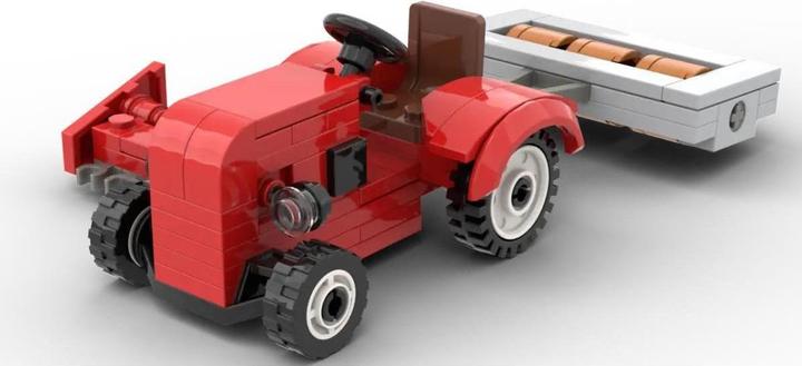 Actual product image Kiddicraft Red tractor with roller and cutter bar
