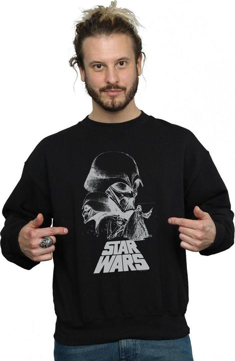 Actual product image Star Wars Mens Darth Vader Sketch Sweatshirt (L)