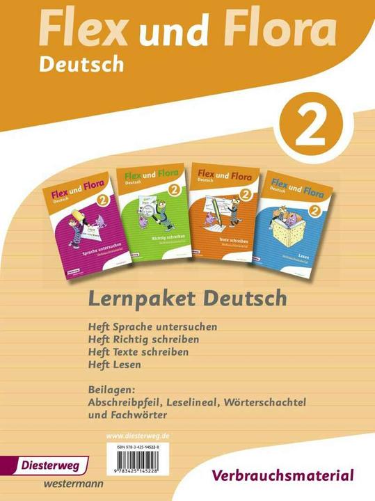 Immagine prodotto Flex und Flora 2. Lernpaket Deutsch. Verbrauchsmaterial (Tedesco, Eva Odersky, Melanie Gross, Kerstin von Werder, Kerstin Riesberg, Andrea Warnecke, 2013)