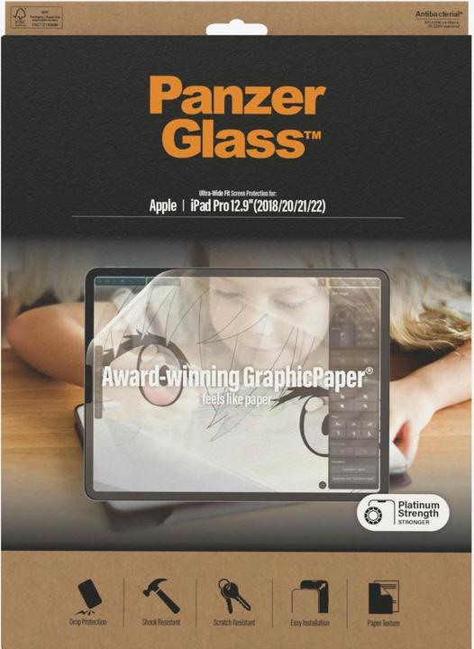 Produktbild PanzerGlass Graphic Paper (1 Stück, iPad Pro 12.9 2020 (4. Gen), iPad Pro 12.9 2021 (5. Gen), iPad Pro 12.9 2018 (3. Gen))