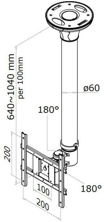 Actual product image Neomounts Fpma-C200 (Ceiling, 40")
