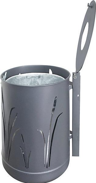 Immagine prodotto Renner Helmuth Cestino per rifiuti da esterno 50 l, per il montaggio a parete e su montanti (50 l)