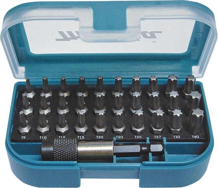 Produktbild Makita P-73352 Bit-Set 31 teilig Innen-TORX (Innensechsrund TX M7, Innensechsrund TX M8, Innensechsrund TX M9, Innensechsrund TX M10, Innensechsrund TX M15, Innensechsrund TX M20, Innensechsrund TX M25, Innensechsrund TX M27, Innensechsrund TX M30, Innensechsrund TX M40)