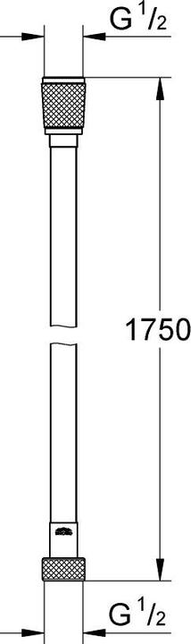 Actual product image Grohe VitalioFlex Silver TwistStop (175 cm)