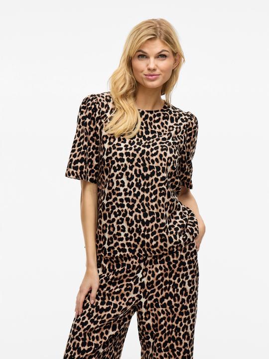Actual product image Vila VILIOPANA Leoprint Oberteil mit kurzen Ärmeln (40)