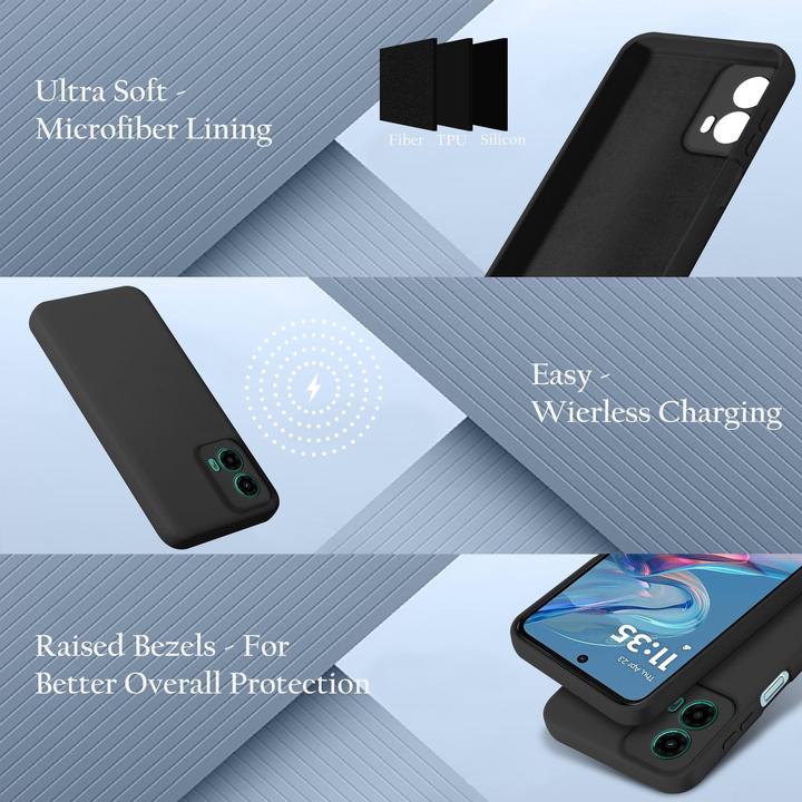 Actual product image Cadorabo Case for Motorola Moto G45 TPU Liquid Silicone Cover (Motorola Moto C)