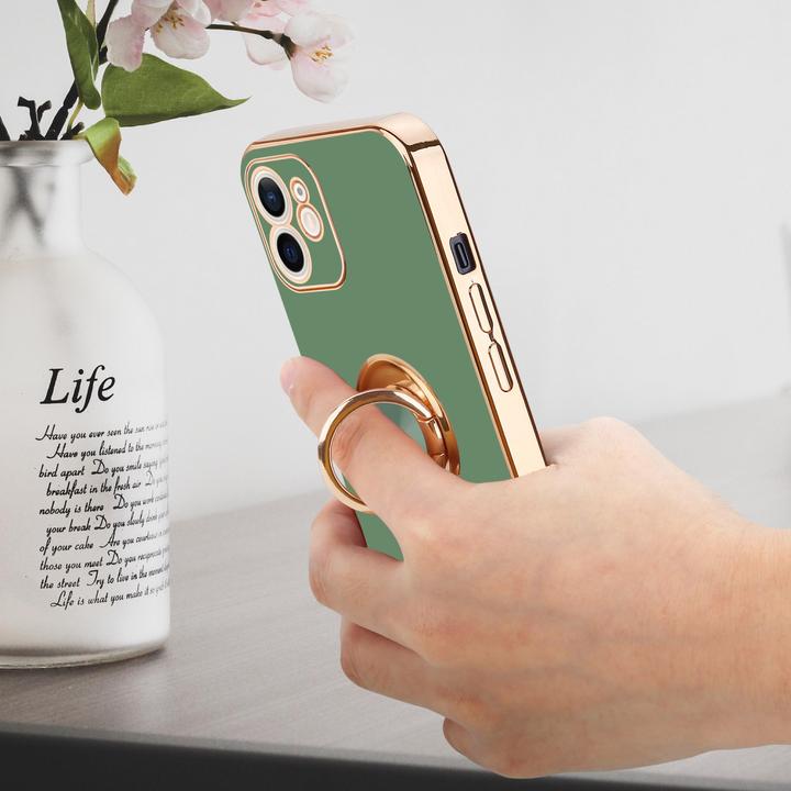 Image du produit Cadorabo Étui pour Apple iPhone 12 en TPU avec protection pour appareil photo et anneau LM089 Style (Apple iPhone 12)