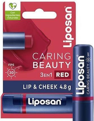 Produktbild Liposan Caring Beauty Red Feuchtigkeitsspendender Lippenbalsam Spf30 48g (Balsam)