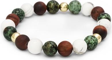 Immagine prodotto Beneto Bracciale con perline in turchese occhio di toro Howlite MINK166/17