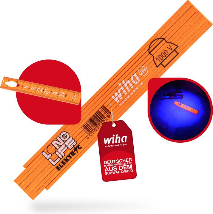 Actual product image Wiha Longlife (cm, mm)