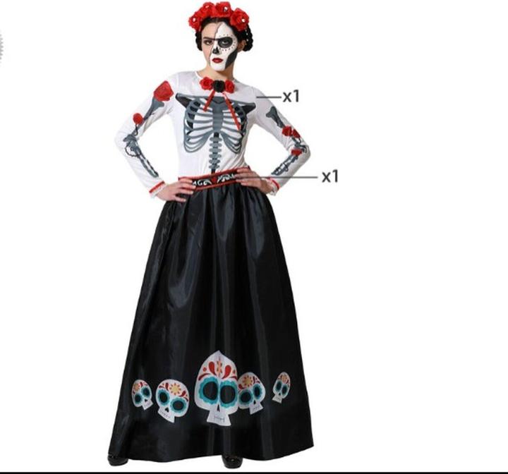 Immagine prodotto Carnival Toys Costume da scheletro messicano, colorato (XXL)